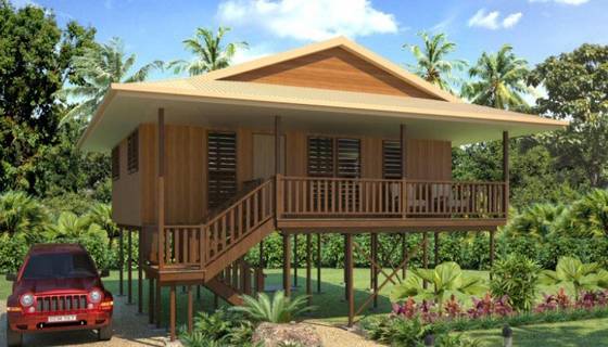 Gorąca sprzedaż Prefabrykowane lekka konstrukcja stalowa Wakacje Tajlandia Drewniany dom Bungalow z 3 sypialniami