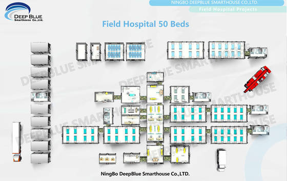 Mobilny szpital polowy Shelter Izolacja Składany system modułowy Dostosowany kolor