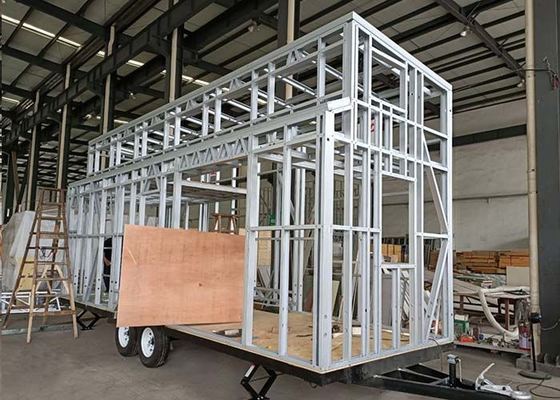 Prefabricated Tiny House On Wheels With Alu.Casement Door Air Conditioning Optional