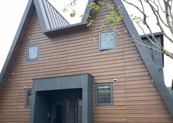 Prefab Steel Modular Home Wooden Bungalow With Light Steel Frame A House  For Holiday