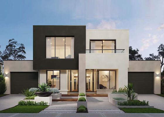 Customized Modern Light Steel Structure Prefabricated Villa House Frame Modular Kits For 3 Bedroom