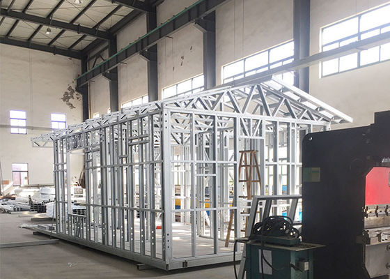 Prefabricated Light Steel Frame Houses / Hurricane Resistant Prefab House Granny Flat