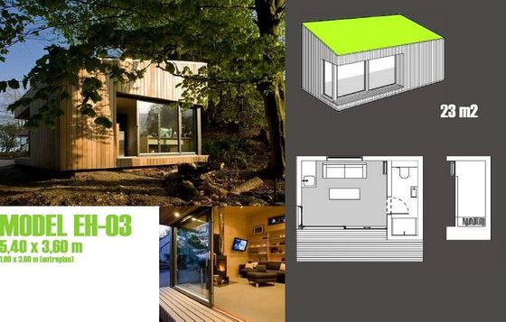 Hot Sale Garden Studio Light Steel Prefabricated House Luxuyr Granny Flat