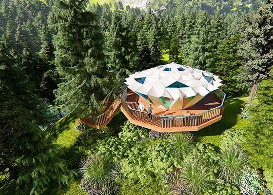 Light Steel Frame Movable Prefab Modular Home Geodesic Dome House Bungalow Kits