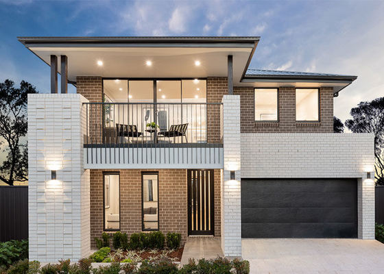 Standardowy CE/NZ 2-piętrowy luksusowy dom prefabrykowany z stalowej ramy dom rodzinny pojedynczy