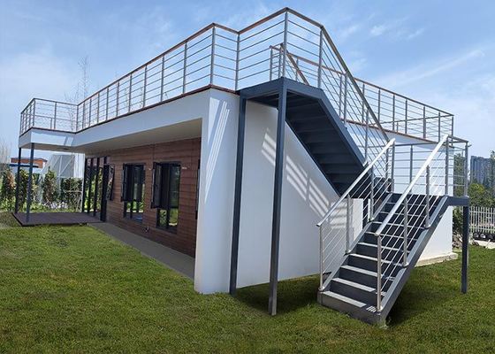 Prefabrykowany dom modułowy prefabrykowany drewniany bungalow z lekką ramą stalową