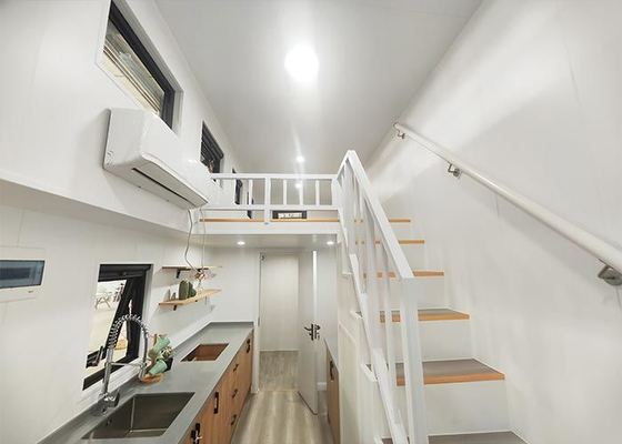 US Towable Prefab Tiny Home – Compact Living Space On Wheels Whit Light Steel Frame