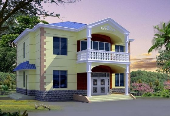 Jednopokojowe stalowe bungalowy plażowe, małe zestawy domów z prefabrykatów, lekka stalowa podstawa