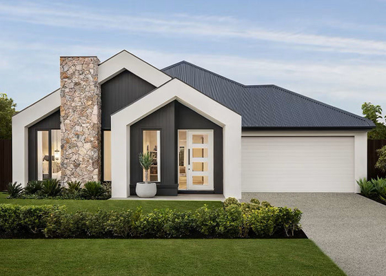 Prefabrykowany Prefabrykowany dom Budynek Prefabrykowany dom z lekkiej stali Piękny drewniany bungalow