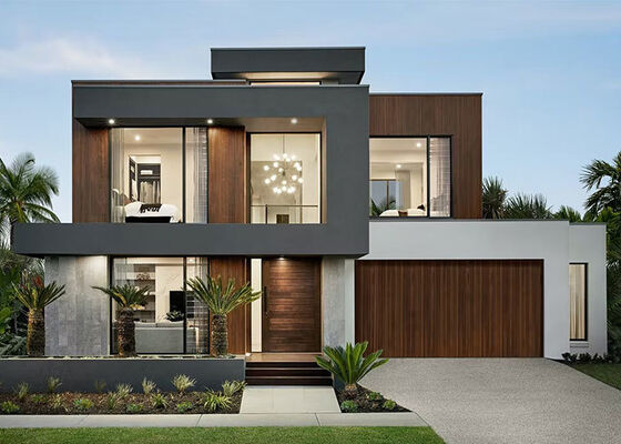 2-piętrowa luksusowa willa prefabrykowana, zbudowana w systemie panelowym z lekkiego szkieletu stalowego