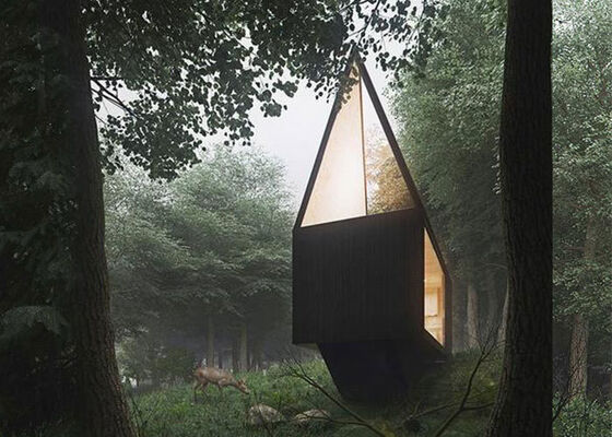 Prefabrykowana kabina kempingowa z lekkiej stalowej ramy z wysokiej jakości materiałów budowlanych