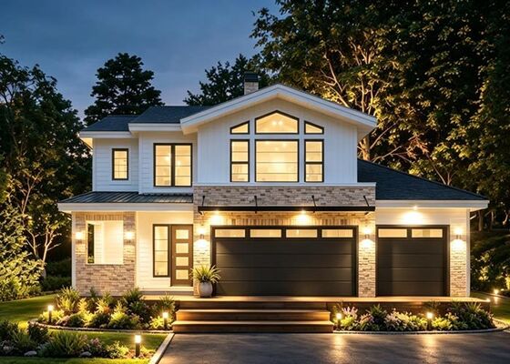 Luxury Single Family Light Steel Frame Home Zainspirowany architekturą Morza Śródziemnego