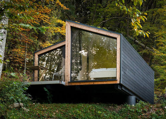 Wysokowydajne modułowe domy połączone | Domy prefabrykowane ze stalową konstrukcją i aluminiowymi drzwiami przesuwnymi