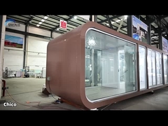 Świetlny ramy stalowe prefabrykowane domy modułowe ogród biuro z podwójnymi szybami